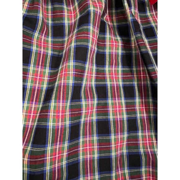 Plaid Red Bow Kids Casual Dress - Picture 2 of 4